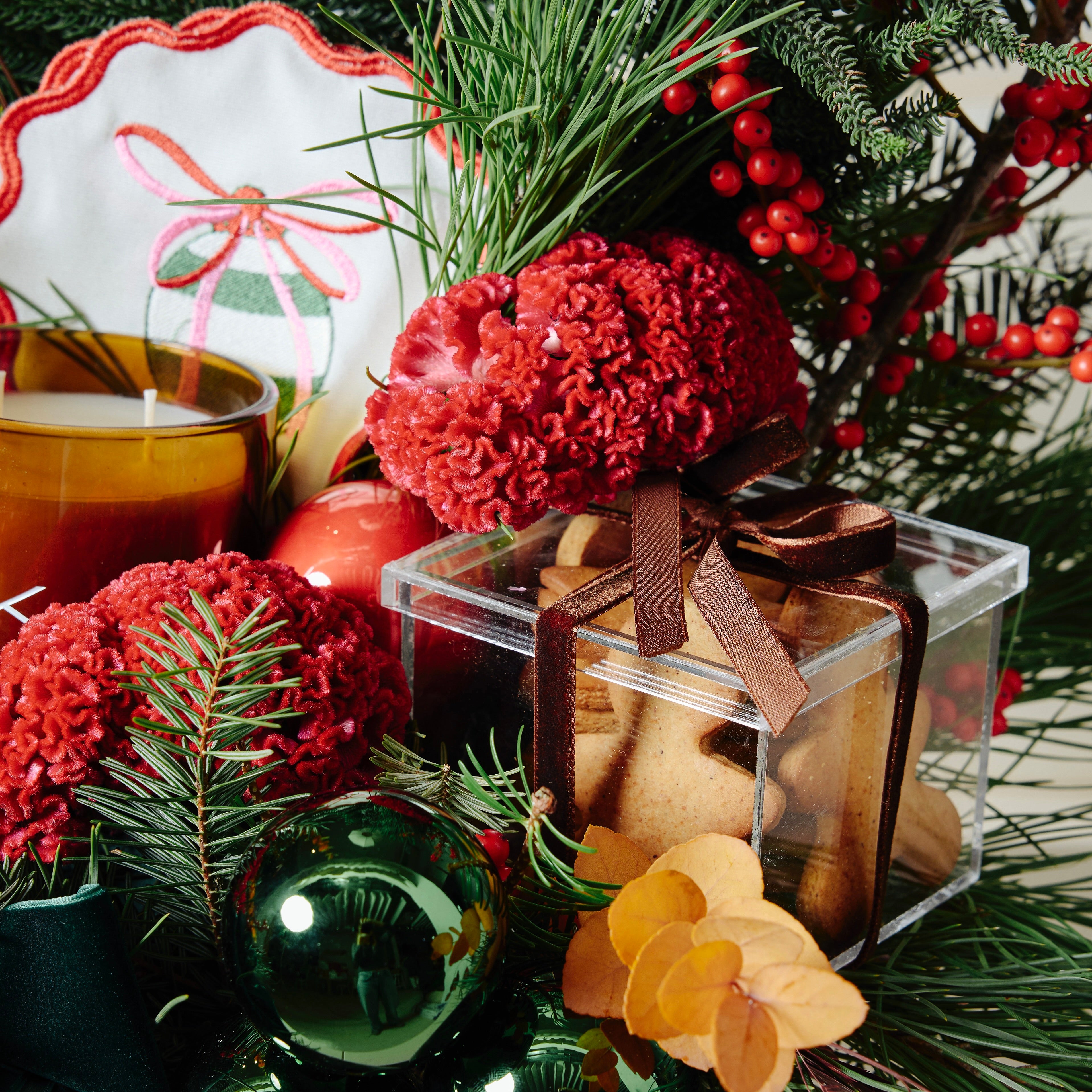 Yeşil Kadife Kutuda Yılbaşı Hediye Seti